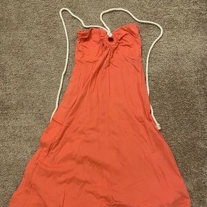 Coral halter top dress from American Eagle